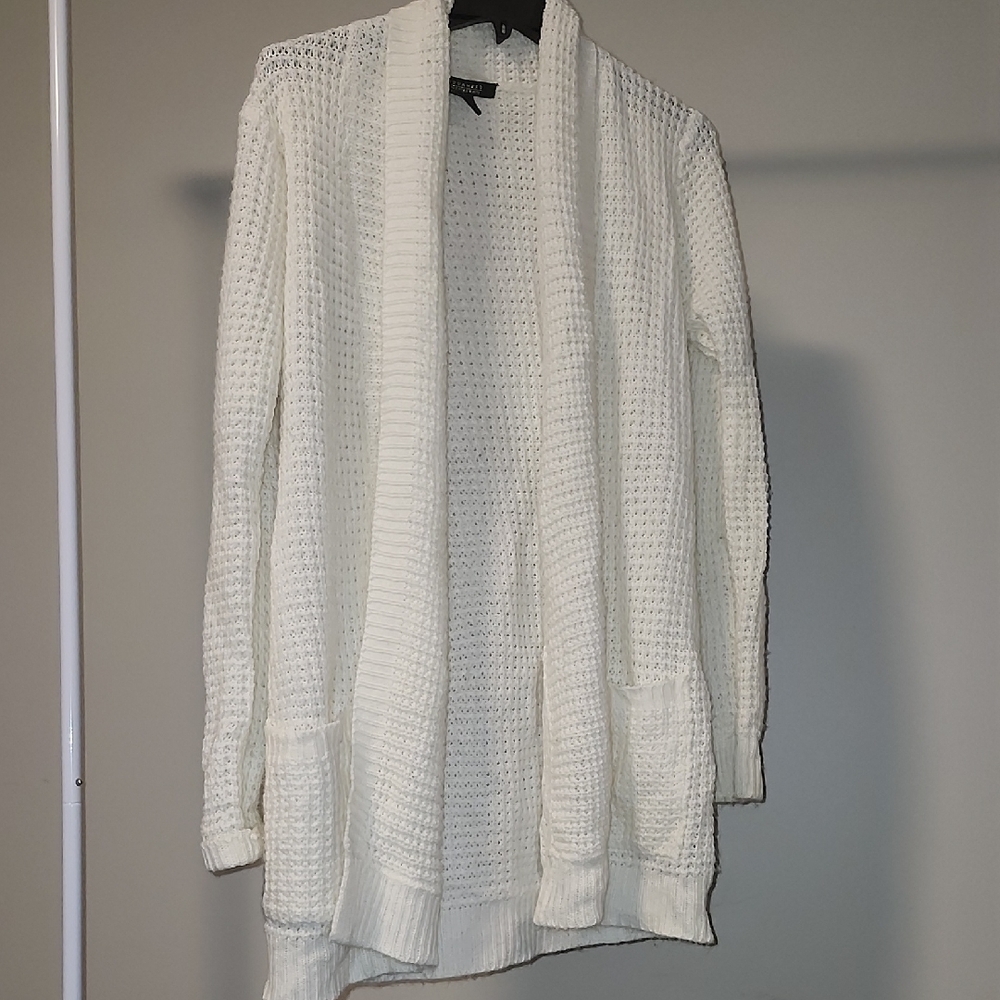Lightweight Open Front Cardigan Women Size M Casual Layering Neutral